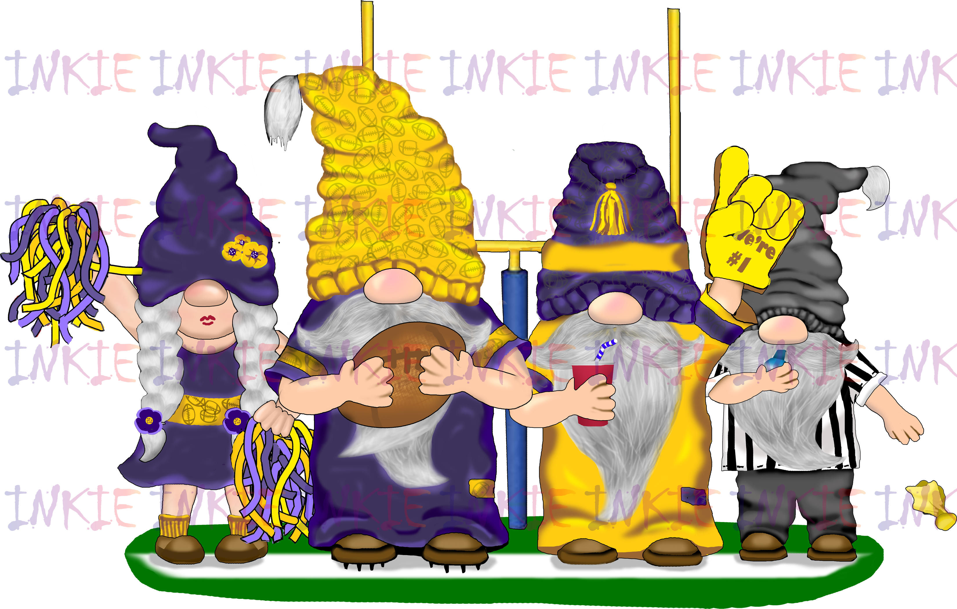 Football Gnomes with NFC Colors
